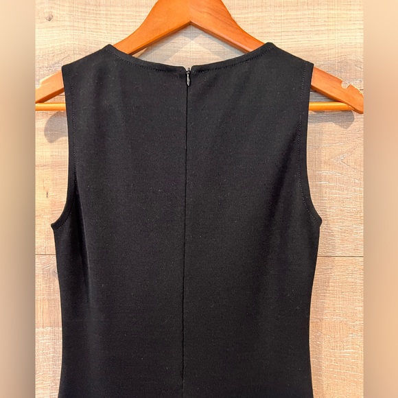 NWOT St John Collection Sleeveless black Milano wool Knit Dress Size 2 - Picture 9 of 11